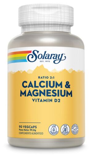 Solaray Calcium and Magnesium 90 Vegetable Capsules