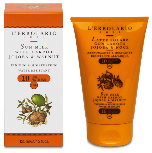 Sun Milk with Carrot Jojoba and Walnut SPF 10 125 ml