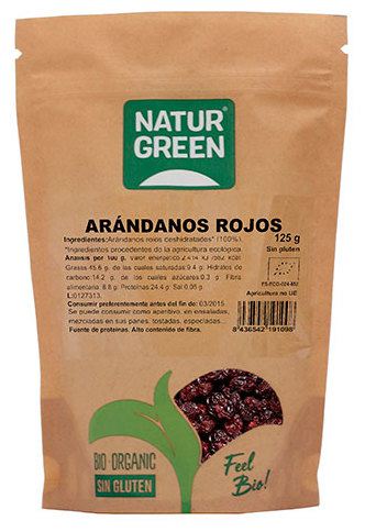 Naturgreen Dehydrated ecological red cranberries 125g