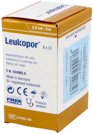 Leukopor adhesive tape 2.5cm x 5m
