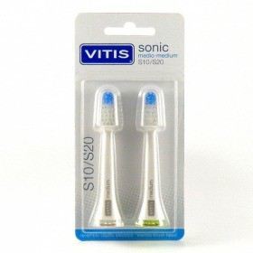 Vitis Sonic Spare Part Medium Toothbrush 2 Units