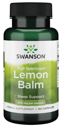 Swanson Full Spectrum Lemon Balm 500 mg 60 Capsules