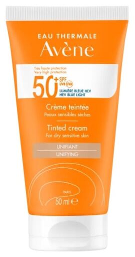 Av&egrave;ne Tinted Sunscreen Cream SPF50+ for Dry and Sensitive Skin 50 ml