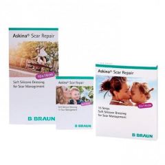 Askina Scar Repair Silicone Sheet 2x14 cm 15 units
