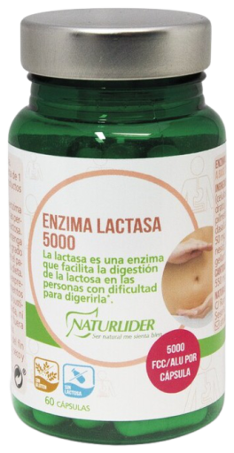Naturlider Lactase Enzyme 5000 Fcc 60 Capsules