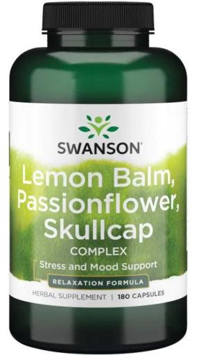 Swanson Lemon Balm Passionflower Skullcap Complex 180 caps