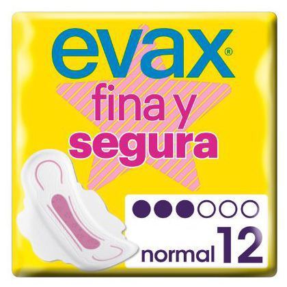 Evax Fine and Safe Normal Compresses with Wings 12 uds