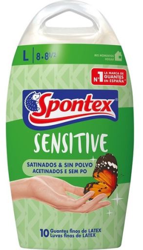 Spontex Spontex Latex Sensitive Guantes Satinados Sin Polvo Talla S
