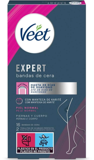 Veet Expert Body Depilatory Wax Strips 16 Units