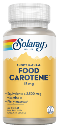 Solaray Food Carotene 2500 mcg 30 Capsules