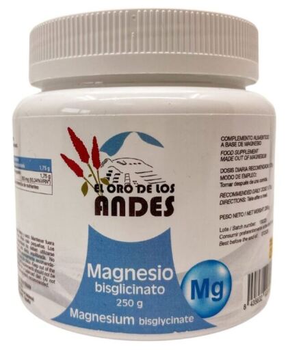 El Oro De Los Andes Magnesium Bisglycinate 350 mg Powder 250 gr