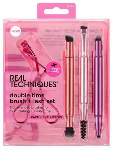 Real Techniques Double Time Brush + Last Case 4 Pieces