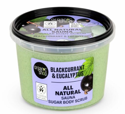 Organic Shop Blackcurrant and Eucalyptus Sugar Body Scrub 250 ml