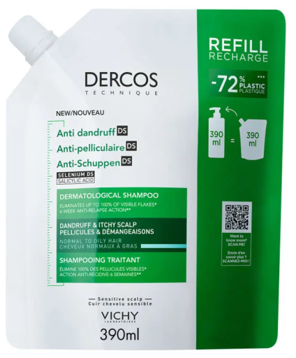 Dercos Ecorefill Prepared Oily Dandruff 390 ml