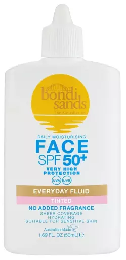 Everyday Facial Fluid with Color, Fragrance-Free, SPF 50+, 50 ml