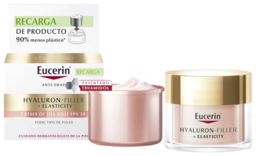 Eucerin Hyaluron-Filler Crema de D&iacute;a Ros&eacute; SPF30 50 ml + Recarga 50 ml