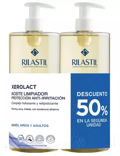 Rilastil Xerolact Aceite Limpiador Pack 2 x 1000 ml